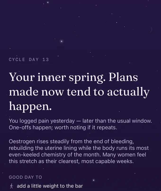 A June day card forecasting energy, sleep and mood